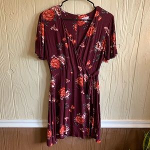 Floral wrap dress
